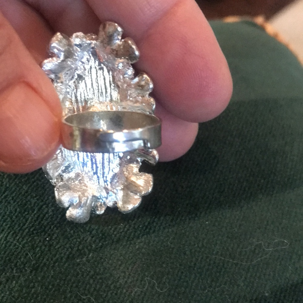 Vintage Statement Ring Sz6 Adjustable - image 6